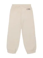 Mm6 Maison Margiela Kids' Logo-print Cotton Track Pants In Neutrals