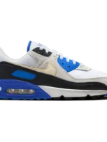 Nike Mens  Air Max 90 Premium In White/khaki/blue