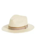 Rag & Bone Packable Straw Fedora In Natural