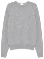 Saint Laurent Cassandre Sweater In Grey