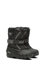 Sorel Kids' Flurry Waterproof Snow Boot In Black/city Grey