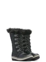 Sorel Kids' Tofino Ii Faux Fur Lined Waterproof Boot In Black/quarry