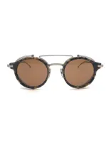 Thom Browne Eyewear Round Frame Sunglasses