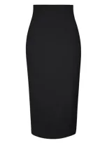 Tia Dorraine Women's Magnetic Power High-waist Pencil Midi Skirt - Black