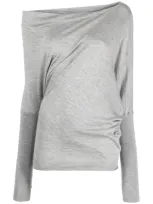 Tom Ford One-shoulder Knitted Top In Grau