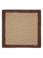 Valentino Garavani Toile Iconographe Square Silk Scarf In Brown