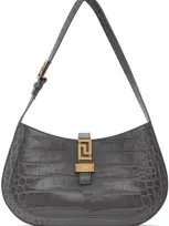 Versace Greca Goddess Shoulder Bag In Grey