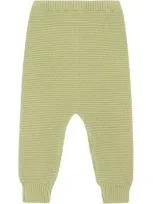 Vild House Of Little Kids'  Organic Knit Trousers In Greenstone-mineral Dye