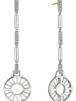 Judith Ripka Cielo Diamond Linear Drop Earrings In Silver